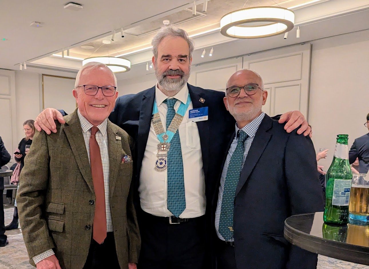Keith, District Governor Adrian & President Pravin